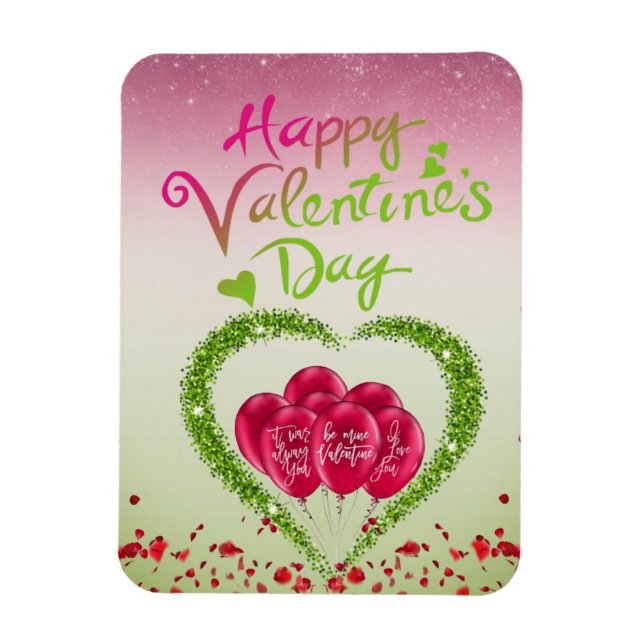 Ímã Imán flexível San Valentín con corazón (Vertical)