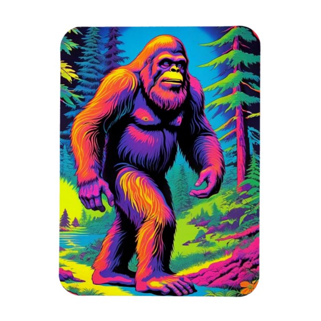 Ímã Íman flexível Sasquatch psicodélico (Vertical)