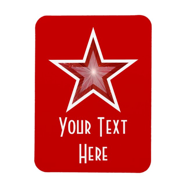 Ímã Íman flexível 'Text' da Estrela Vermelha vermelho  (Vertical)
