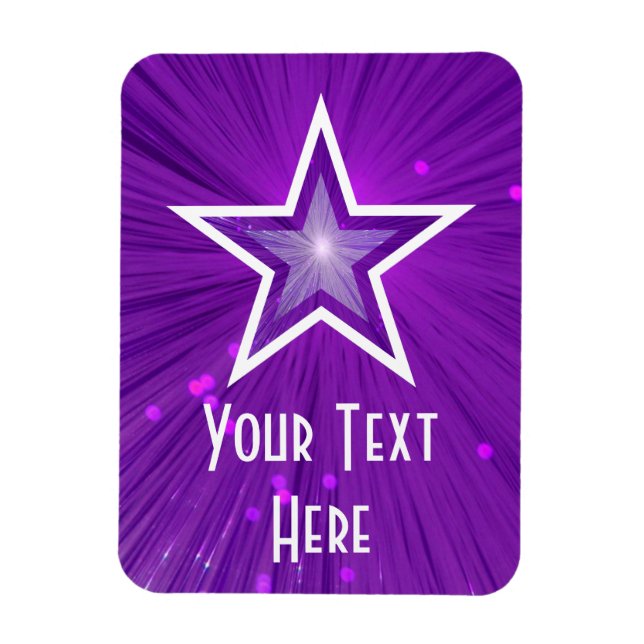 Ímã Íman flexível 'Text' em Estrela Roxa vertical (Vertical)