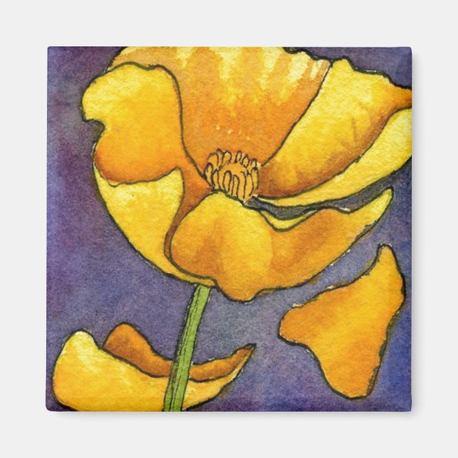 Imã Íman Floral "Amarelo" (Frente)