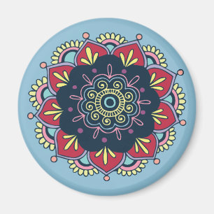 Imã íman floral boêmico