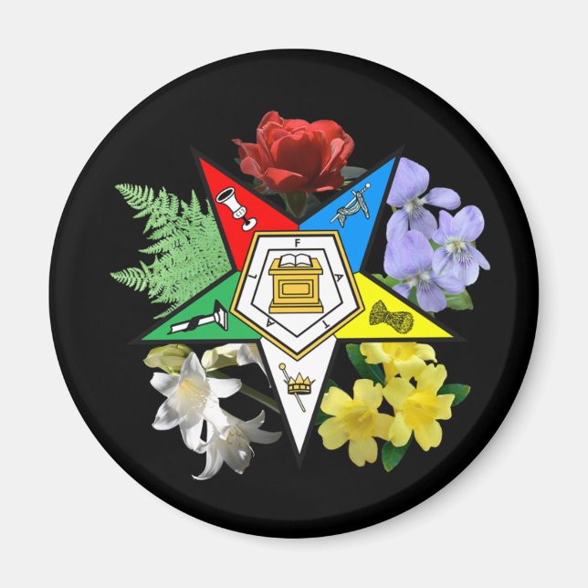 Imã Íman Floral da Estrela Oriental (Frente)