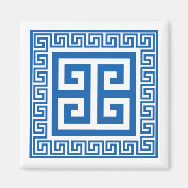 Imã Íman Grego Azul e Branco