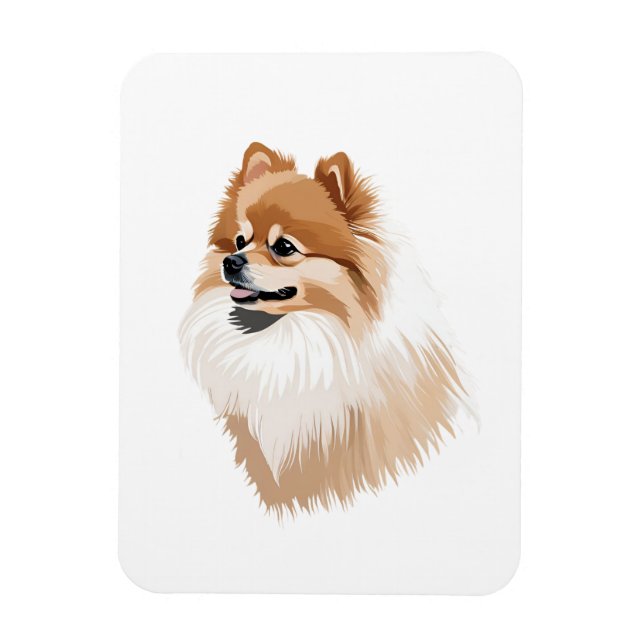 Ímã Imán nevera perro pomerania (Vertical)