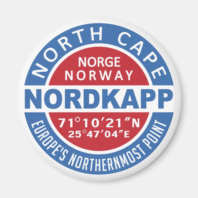 Imã Íman Noruega NORDKAPP (Frente)