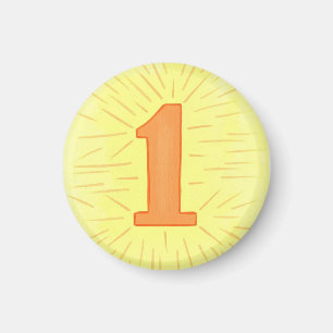 Imã Íman número 1 com amarelo e laranja