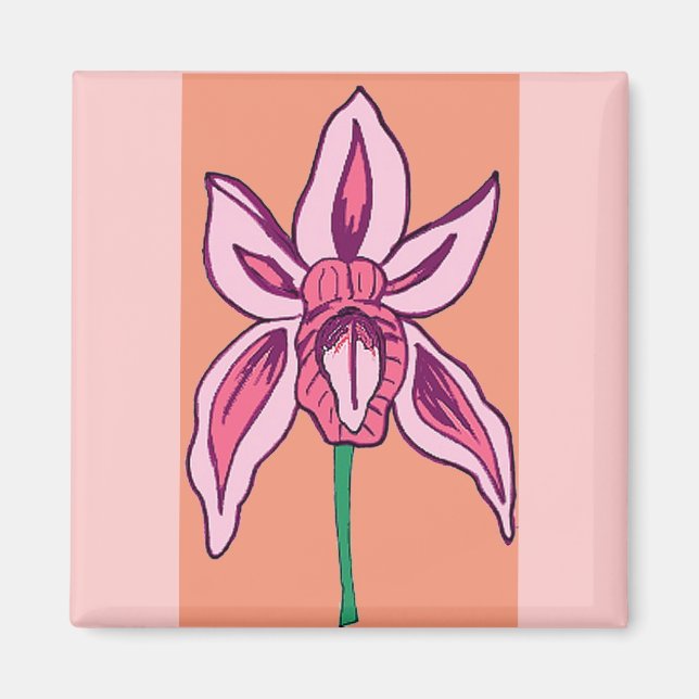 Imã Íman orquídeo (Frente)