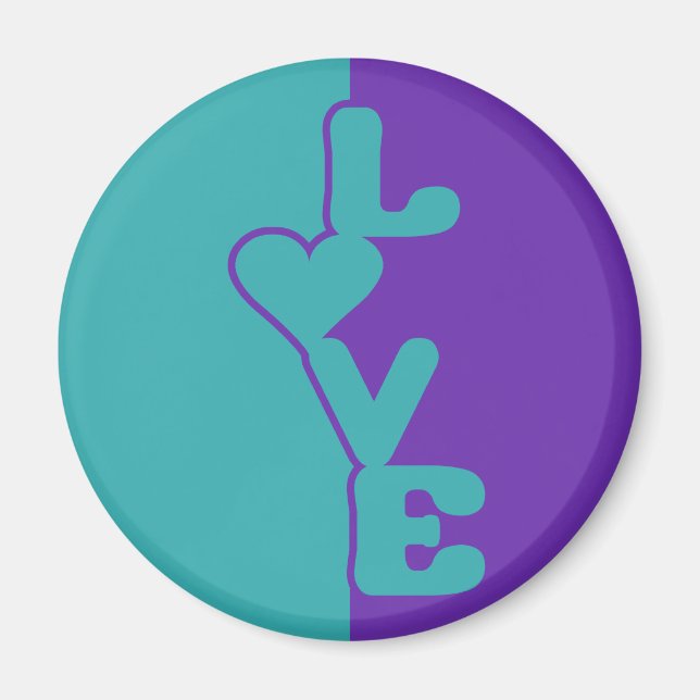 Imã Íman personalizado de Amor com Duas Tonalidades (Frente)