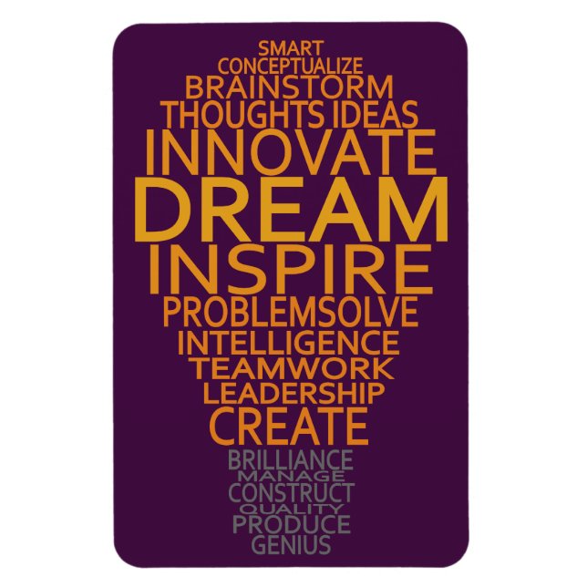 Ímã Íman personalizado de lâmpada inspiracional (Vertical)