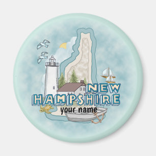 Imã Íman personalizado do New Hampshire Lighthouse