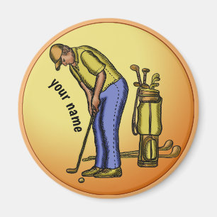 Imã Íman personalizado Golfer Grandpa