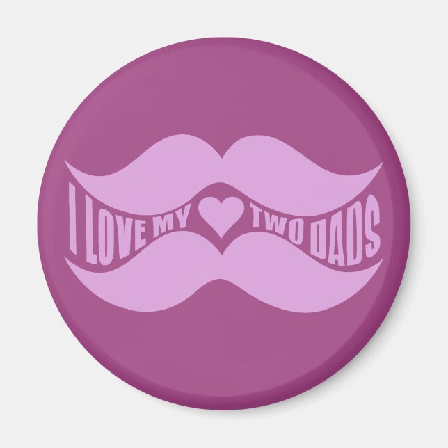 Imã Íman personalizado Pink Mustaches (Frente)