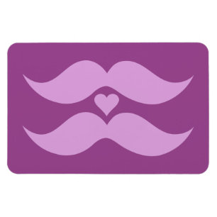 Ímã Íman personalizado Pink Mustaches