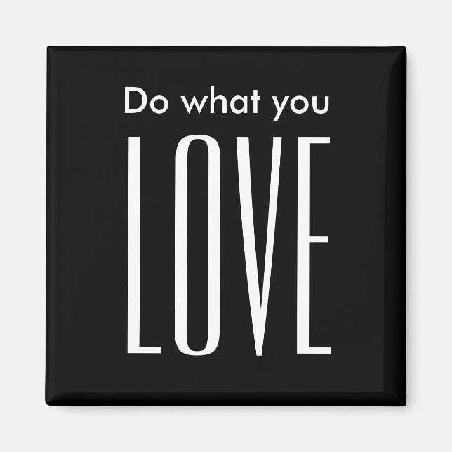 Imã Íman preto e branco moderno, citação motivacional (Frente)