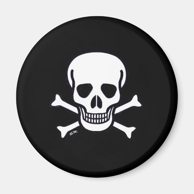 Imã Íman preto n Ossos (Frente)