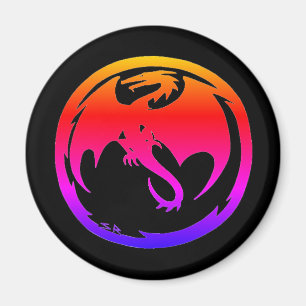 Imã Íman preto Neon Dragon