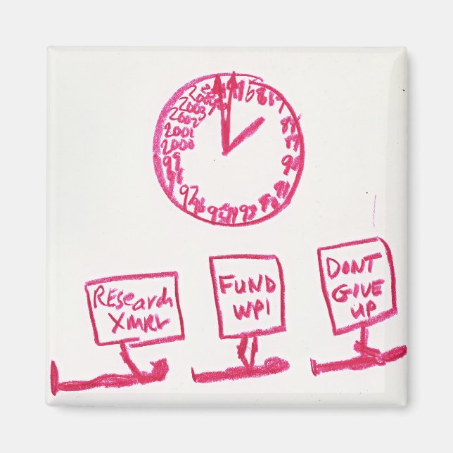 Imã íman quadrado kp-clock (Frente)