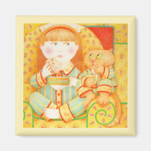 Imã Íman quadrado SNACK BEDTIME - Amarelo