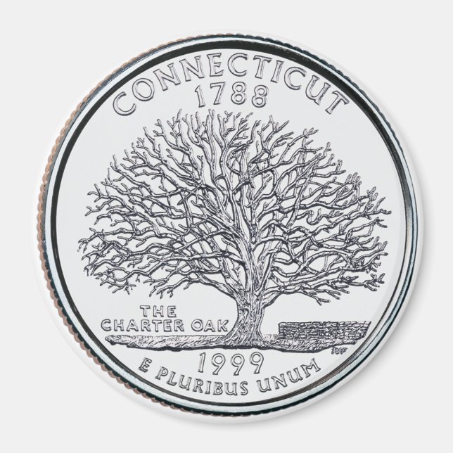 Imã Íman Quarter State de Connecticut 1999 (Frente)