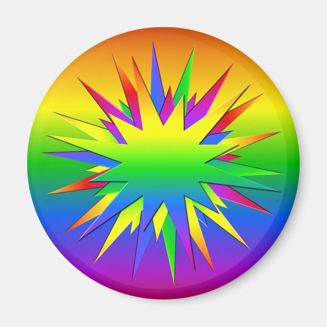 Imã Íman Rainbow Burst (Frente)