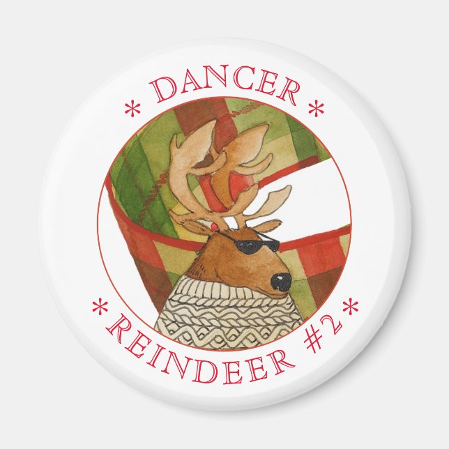 Imã Íman redondo DANCER REINDEER (Frente)