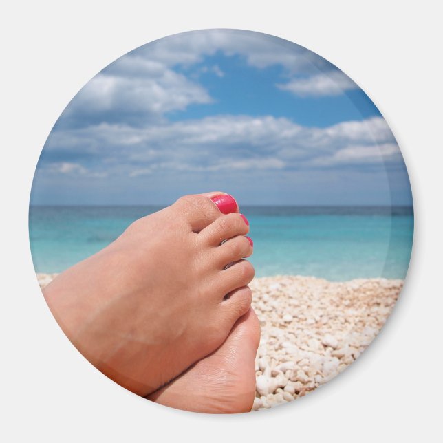 Imã Íman redondo de férias de Verão (Frente)