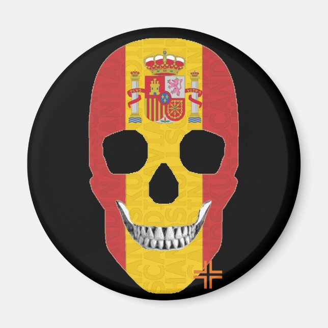 Imã Íman redondo Espanha HANDSKULL B2 (Frente)