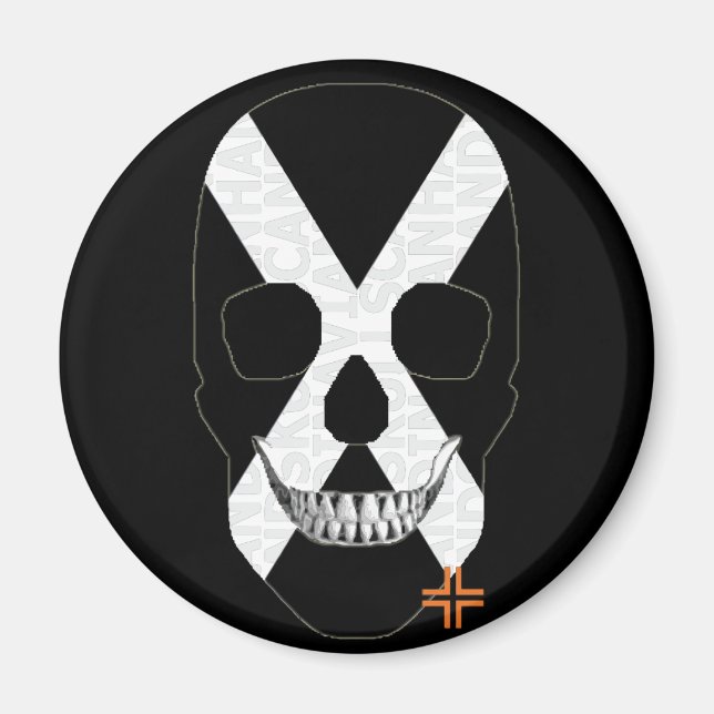 Imã Íman redondo HANDSKULL Tribe B2 (Frente)