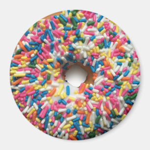 Imã Íman redondo Rosquinha Rainbow Sprinkle de 3 pole