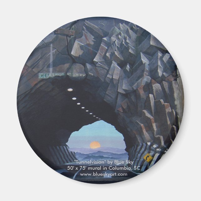 Imã Íman redondo "Tunnelvision" (Frente)
