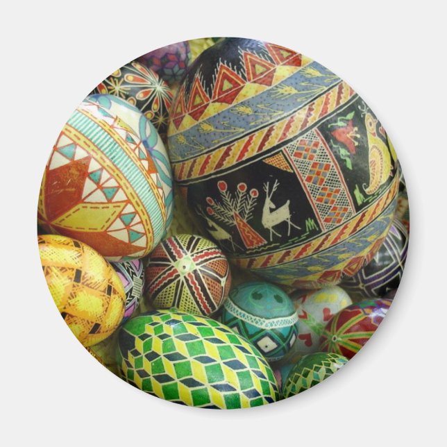 Imã Íman refrigerador de Ovos de Páscoa ucraniano (Frente)