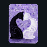 Ímã Íman Romântico com Gato Casal<br><div class="desc">Lindos e românticos Casais de Gato Românticos Amantes e Aniversário - Pintura - Personalizável - ou Escolher / Adicionar seu Texto Único - Nome / Cores / Fonte / Tamanho / Elementos - Imagem / mais - Faça seu presente especial - Redimensionar e mover ou adicionar elementos / texto com...</div>