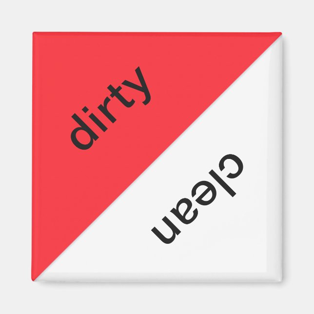 Imã Íman sujo/lavador de louça limpo (Frente)