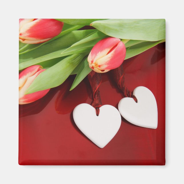 Imã Íman Tulips & Hearts (Frente)