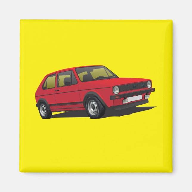Imã Íman vermelho VDUB Golf GTI MK1 (Frente)