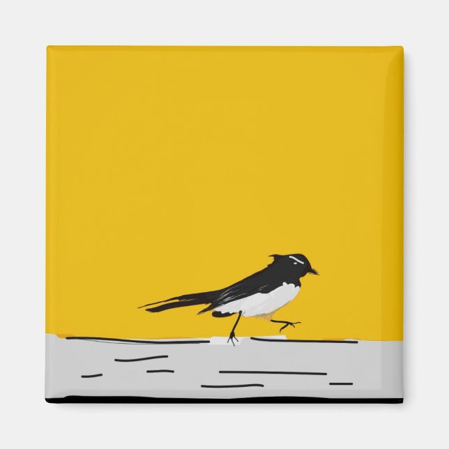 Imã Íman Wagtail (Amarelo) (Frente)