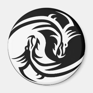 Imã íman yin yang dragons