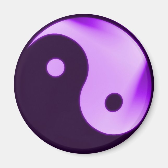 Imã Íman Yin Yang roxo (Frente)