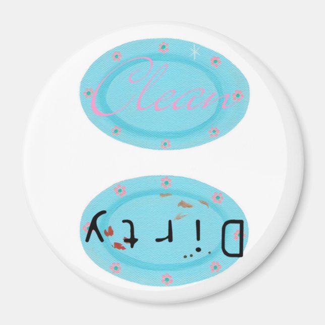 Imã Ímanes da lava para-louças limpas sujas - placas a (Frente)