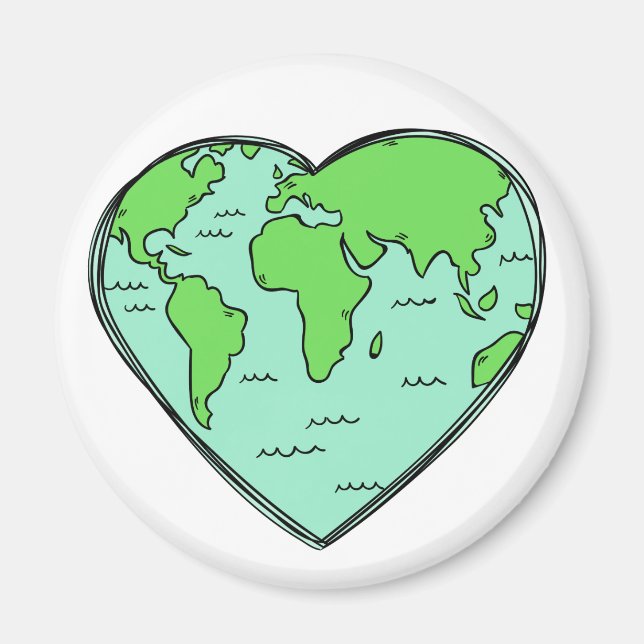 Imã Ímanes de cores personalizados do Earth Love (Frente)