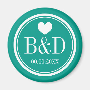Imã Ímanes de festa de casamento monogramas personali