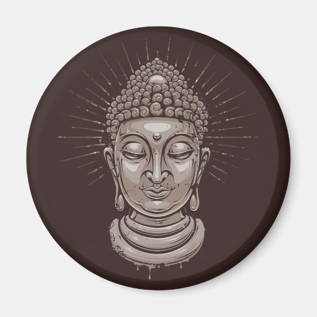 Imã Ímanes de Ilustração Buda (Frente)