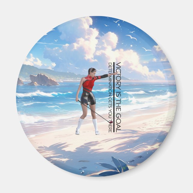 Imã Ímanes de slogan de vitória de golfe (Frente)