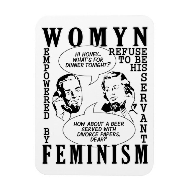 Ímã Ímanes humoristas feministas retrófeministas (Vertical)