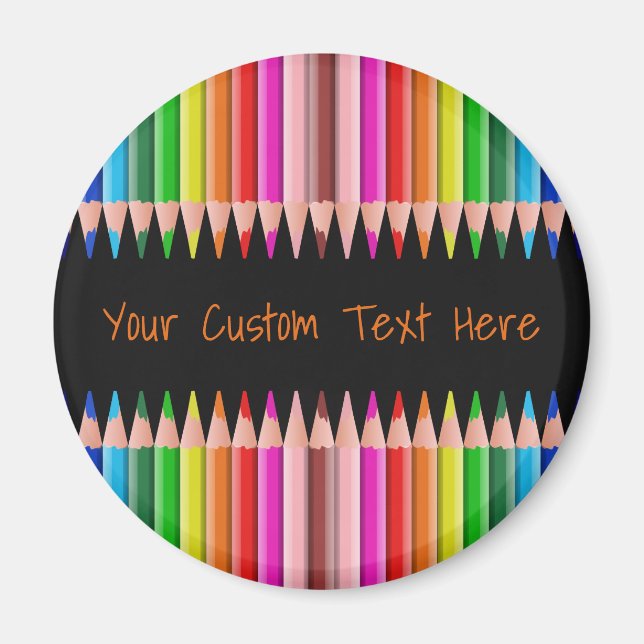 Imã Ímanes personalizados dos lápis de cores (Frente)
