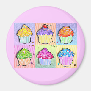Imã Ímãs - cupcakes do pop art