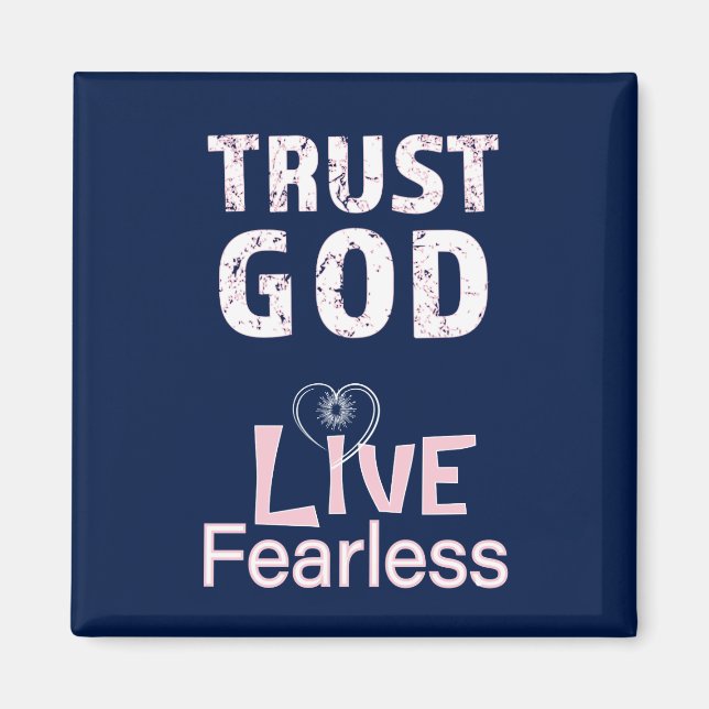 Imã Ímãs da Vida Cristã Confiam em Deus Vivem sem Medo (Frente)
