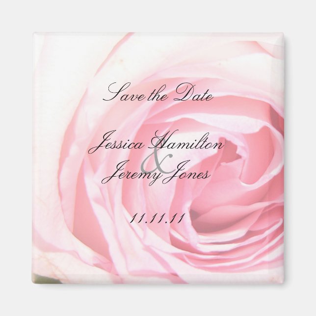 Imã Ímãs de casamento Rosa Rosa Favor (Frente)