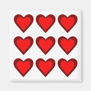 Imã Ímãs de Coração Dia dos Namorados Amor Vermelho Ca